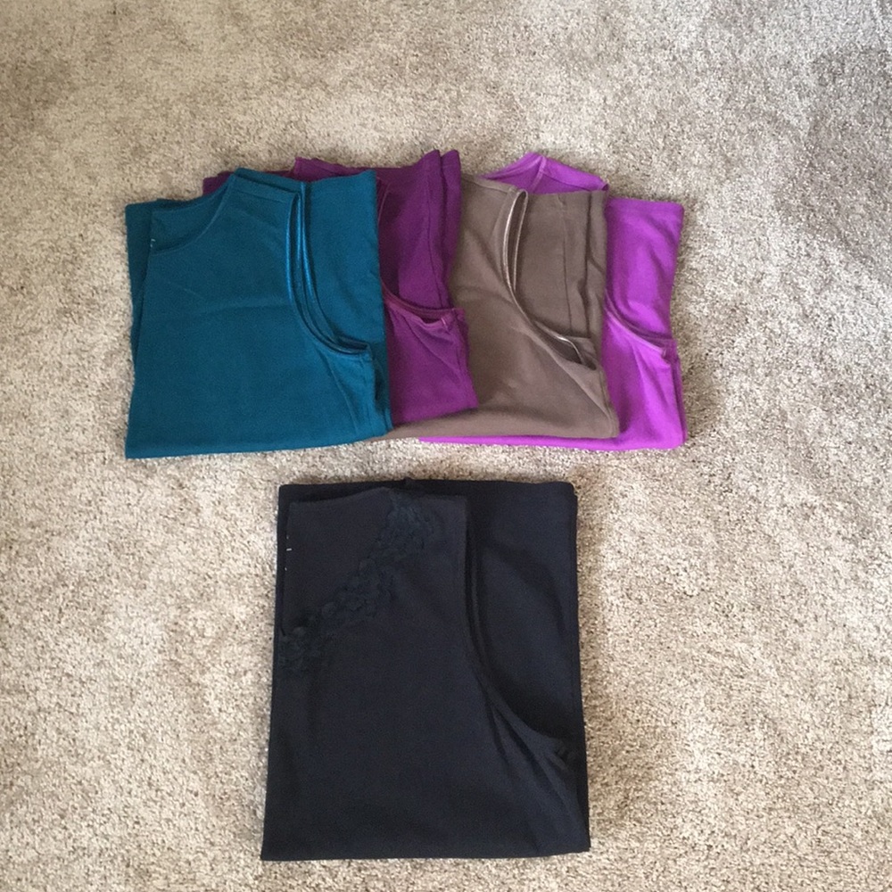 Women satin trim camisoles